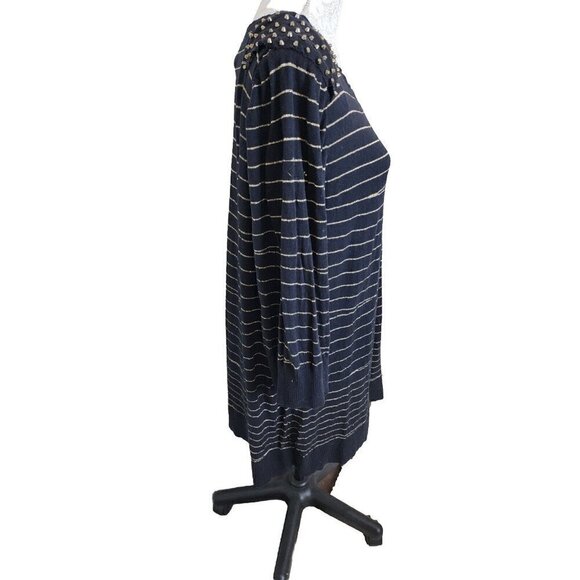 Lane Bryant Womens Embellished Black Gold Metallic Pullover Tunic Sweater 18 20 - Picture 6 of 8